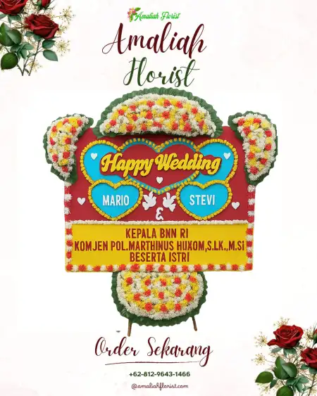 Papan Bunga Pernikahan Taman Sareh